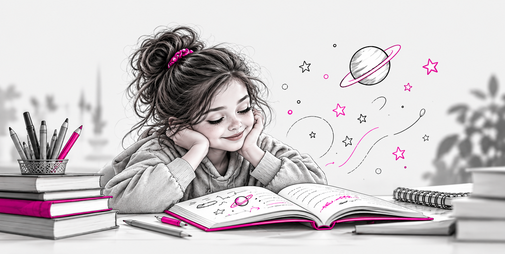 Dreamy Study Session Among the Stars